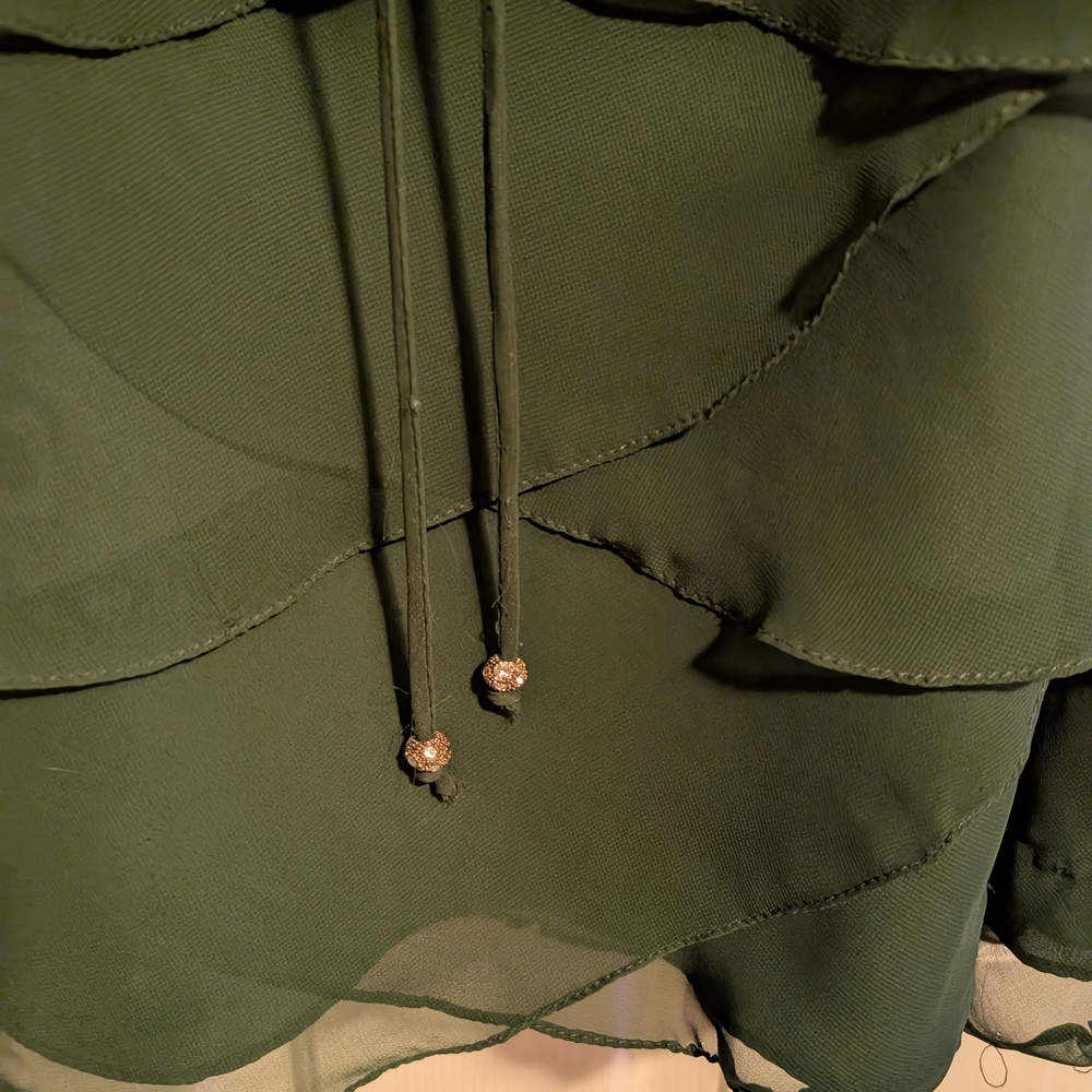 Lazaro Green Ruffled Dress - Picture 5 of 8